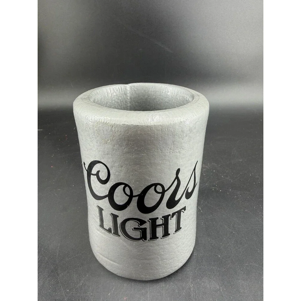 Vintage 1979 Coors Light Kool Kan Beverage Can Holder Coozie Silver black nice